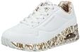 Sneaker SKECHERS "Skechers Sneaker Lederimitat", Damen, Gr. 42, wei&szlig; (wei&szlig;, gold),