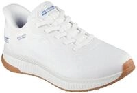 Slip-On Sneaker SKECHERS "BOBS SQUAD 4", Herren, Gr. 41, wei&szlig;, Synthetik, Textil,