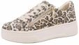 Plateausneaker TAMARIS "Tamaris Sneaker Leder/Textil", Damen, Gr. 36, braun