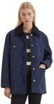 Outdoorjacke MARC O'POLO "mit abnehmbarem Kragen", Damen, Gr. 36, blau (dunkelblau),