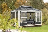 Pavillon SOJAG "&raquo;Olan 1014&laquo;", grau (schwarz), B/H/T: 291cm, Pavillons, aus