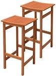 Garden Pleasure Barhocker "PALMDALE" (2er Set), Eukalyptusholz, braun