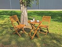 Garden Pleasure Balkonset ""IBARRA"" 2 St&uuml;hle (klappbar), Tisch &Oslash;60 cm, klappbar