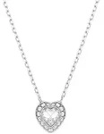 Kette mit Anh&auml;nger SWAROVSKI "Schmuck Geschenk Ariana Grande Halskette Herz", silber