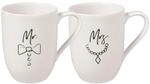 Villeroy & Boch Becher "Kaffeebecher Mr and Mrs Statement 280 ml 2er Set wei&szlig;"