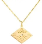 Kette mit Anh&auml;nger CA&Iuml; "925 Sterling Silber Topas Tattoo Motiv Raute", gelb,