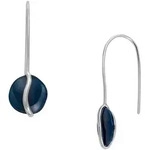 Paar Ohrhaken SKAGEN "Schmuck Geschenk Edelstahl Ohrringe SOFIE SEA GLASS", blau