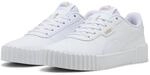 Sneaker PUMA "Carina 3.0 Sneakers Damen", Damen, Gr. 37, wei&szlig; (wei&szlig; gold),