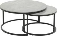 HELA Satztisch "LUIS, Couchtisch rund" Set, 2 Stk. tlg. 2er Set, 12mm...
