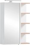 welltime Spiegelschrank "Lugo, Breite 49 cm" Mit LED-Beleuchtung, Regal beidseitig