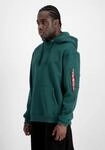 Hoodie ALPHA INDUSTRIES "Backprint Hoodie", Herren, Gr. S, gr&uuml;n (force gr&uuml;n),