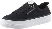 Plateausneaker TOMMY HILFIGER "ESSENTIAL VULC TEXTILE SNEAKER", Damen, Gr. 38, blau