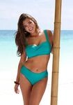 Bikini-Hose LASCANA "Comfy", Damen, Gr. 40, N-Gr, blau (t&uuml;rkis), Recycling-Polyamid,