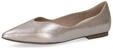 Ballerina CAPRICE "Caprice Ballerinas Leder", Damen, Gr. 36, beige (taupe), Leder,