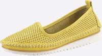 Slipper HEINE, Damen, Gr. 36, gr&uuml;n (limone), Glattleder, Leder, Schuhe Slipper
