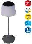 N&Auml;VE LED Tischleuchte "Solarleuchte / Akkuleuchte "EMMI", grau, 1, &Oslash; 13cm H: 38cm,