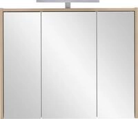 welltime Spiegelschrank "List, Spiegelschrank, Made in Germany, B: 74,5 cm" Solide