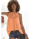 Crepebluse BUFFALO, Damen, Gr. 48, orange (bright peach), Cr&ecirc;pe, Obermaterial: 100%