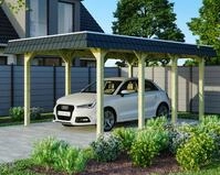 Skanholz Einzelcarport "Spreewald" Massivholz 285 cm gr&uuml;n