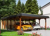 Skanholz Doppelcarport "Spreewald" Massivholz 530 cm braun