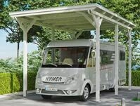 Skanholz Einzelcarport "Caravan-Emsland" Leimholz 341 cm wei&szlig;
