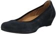 Ballerina GABOR COMFORT "Gabor Comfort Ballerinas Leder", Damen, Gr. 37, dunkelblau,