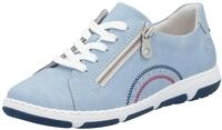 Sneaker RIEKER, Damen, Gr. 36, blau (hellblau), Lederimitat, Schuhe Sneaker,