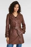 Mauritius Ledermantel "GWTaresa" 2 Stk. Leder-Trenchcoat mit Bindeg&uuml;rtel