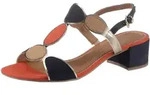 Sandalette MARCO TOZZI, Damen, Gr. 39, blau (navy, kombiniert), Lederimitat, Textil,