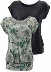 LASCANA Longshirt "mit breitem Bund" 2er-Pack, aus weichem Viskose-Stretch