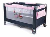 Baby-Reisebett CHIC4BABY "Luxus Pink Checker" Gr. Liegefläche B/L: 60 cm x 120 cm,