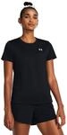 Trainingsshirt UNDER ARMOUR "TECH SSC - SOLID", Damen, Gr. L, schwarz,, wei&szlig;,
