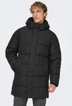 Steppjacke ONLY & SONS "ONSCARL LIFE LONG QUILTED COAT NOOS OTW", Herren, Gr. S,