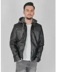 Lederjacke MUSTANG "Foster", Herren, Gr. S, schwarz, Obermaterial: 100% Lammleder.