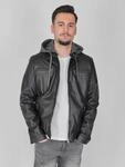 Lederjacke MUSTANG "Foster", Herren, Gr. S, schwarz, Obermaterial: 100% Lammleder.