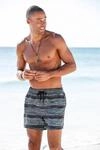 Badeshorts S.OLIVER, Herren, Gr. S (46/48), N-Gr, schwarz (schwarz, grau), Polyester,