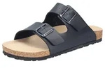 Pantolette RIEKER, Herren, Gr. 42, schwarz, Lederimitat, unifarben, Schuhe