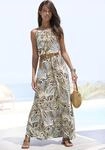 LASCANA Maxikleid "mit Schlitz und Knopfleiste im R&uuml;cken, mit Alloverprint" leichtes