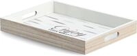 Zeller Present Tablett "Enjoy" Hochwertiges Poloniaholz