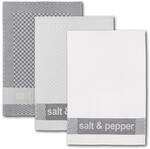 Dyckhoff Geschirrtuch "Salt & Pepper, Ma&szlig;e je Tuch ca. 50x70 cm" mit drei