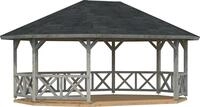 Palmako Holzpavillon "Betty" BxT: 615x551 cm, grau