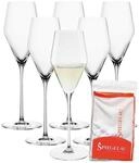 SPIEGELAU Champagnerglas "Champagnergl&auml;ser + Poliertuch Definition 250 ml 6er...