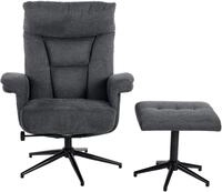 Duo Collection TV-Sessel "Olvera" mit Hocker und Relaxfunktion, 360 Grad drehbar