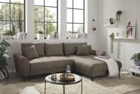 ED EXCITING DESIGN Ecksofa "Bern L-Form" mit Bettfunktion, Bettkasten & 3 Zierkissen