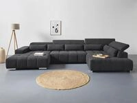 COTTA Wohnlandschaft "Orion U-Form, B: 409 cm" mit Kopfteilverstellung & 6