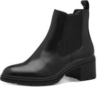 Chelseaboots TAMARIS, Damen, Gr. 36, schwarz, Elastischer Einsatz, Glattleder,
