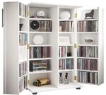 VCM Media-Regal "Holz Schrank CD DVD Regal abschlie&szlig;bar Engalo XL" 1 Stk. tlg.