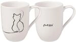 Villeroy & Boch Becher "Kaffeebecher Cat Statement 280 ml 2er Set wei&szlig;"