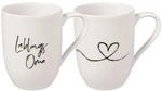 Villeroy & Boch Becher "Kaffeebecher Lieblingsoma Statement 280 ml 2er Set wei&szlig;"