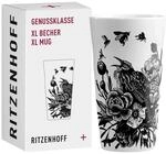 Ritzenhoff Becher "Kaffeebecher XL Genussklasse 525 ml schwarz-wei&szlig;"